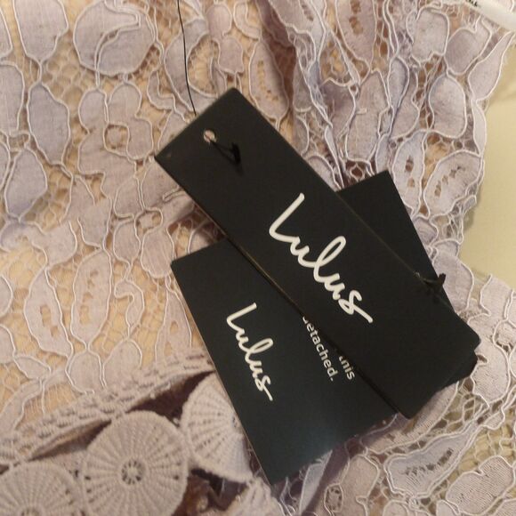 Lulu's Adorn Lavender Lace Strapless Midi Dress - S - Picture 8 of 9